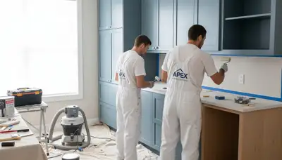 Cape Coral, FL cabinet painting for durable coastal kitchen cabinet refinishing