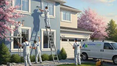 Cape Coral, FL painters applying exterior house paint for durable, weather-resistant residential service
