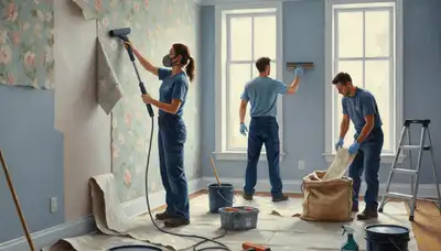 Wallpaper removal service in Cape Coral, FL by Cape Coral Paint Pros